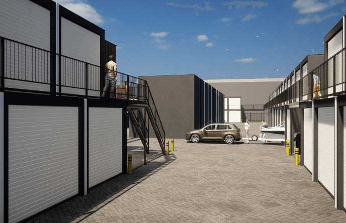 Foto van een garagebox